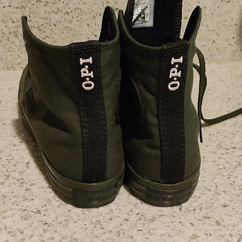 Converse O.P.I Olive Green High-Top Sneakers - Picture 4 of 13